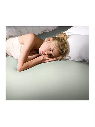FORMESSE | Jersey-Spannleintuch "Bella Donna" 140/200 cm - 160/220 cm (Weiss) | hellgrün